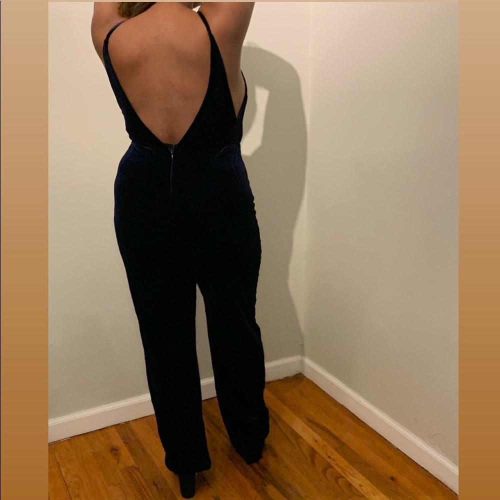 Spaghetti Strap Velvet Jumpsuit